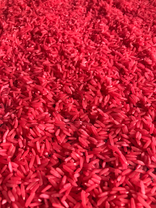 Hot Pink Sensory Rice